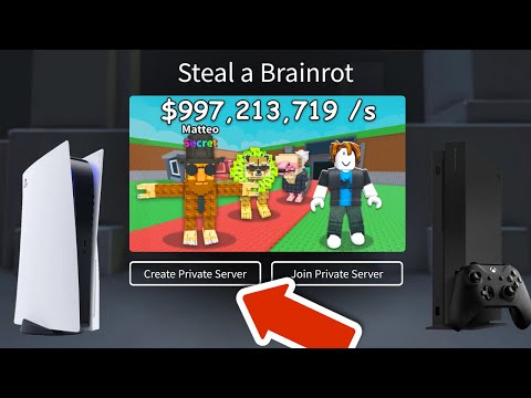 How to Create & Join a Private Server in Roblox Steal a Brainrot (PS4/PS5/Xbox Tutorial)