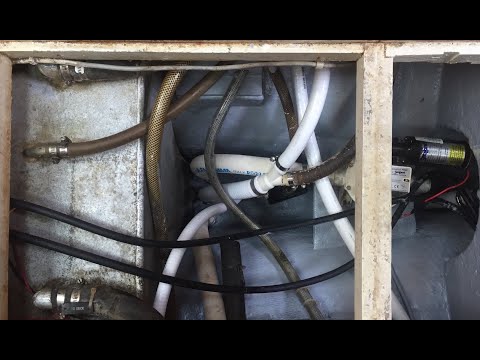 2018-20 Sarita Refit, Sailboat plumbing means down in the bilges