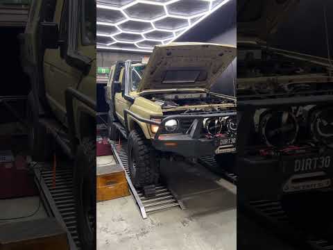 Shauno’s Dirty30 hits the dyno! #4wd247 #dirty30 #1hdfte #toyotalandcruiser #shauno #4wd247rigs