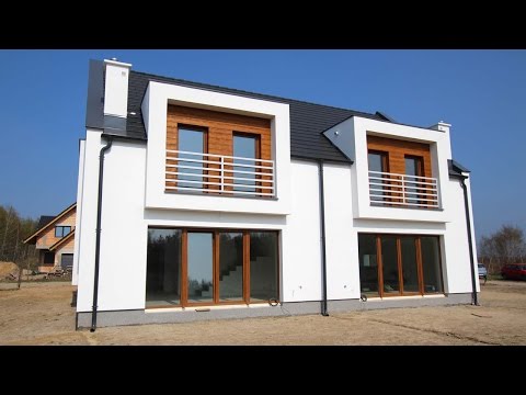 Oglądamy dom bliźniak 102 m2 z dużym salonem i garderobą w sypialni - Gruszczyn / Poznań #projekt