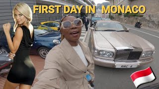 AFRICAN GIRL FIRST DAY IN MONACO 🇲🇨 what a surprise 😮