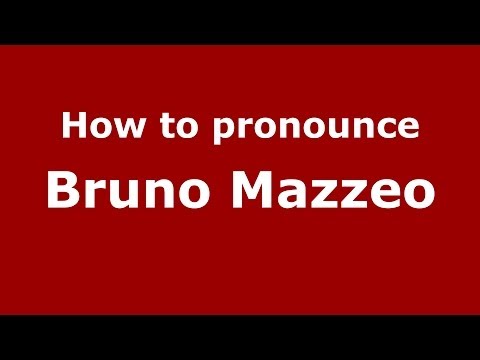 How to pronounce Bruno Mazzeo (Brazilian/Portuguese) - PronounceNames.com