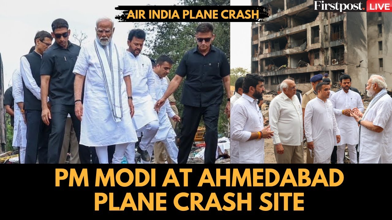 LIVE: PM Modi Visits Ahmedabad Crash Site, Calls Tragedy ‘Saddening’, Meets Lone Survivor