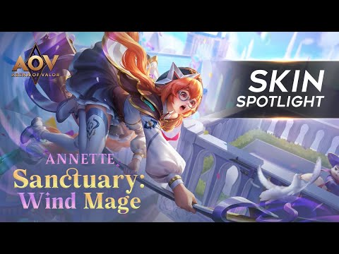 Annette Santuary Wind Mage Skin Spotlight - Garena AOV (Arena of Valor)