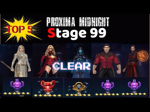 Marvel Future Fight Top 5 Best Character For World Boss Ultimate Proxima Midnight Stage 99 Clear