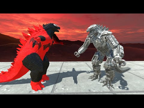 VENOM GODZILLA 2014 VS MECHAGODZILLA DEATH RUN - Animal Revolt Battle Simulator