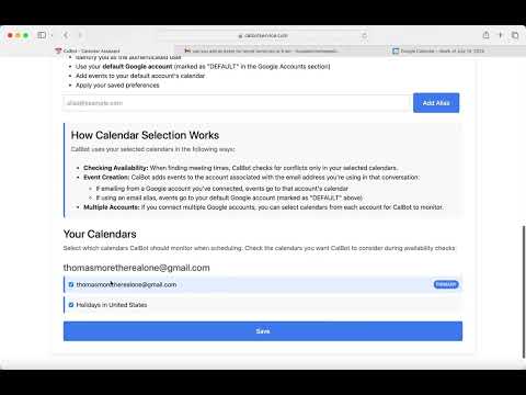 CalBot video preview