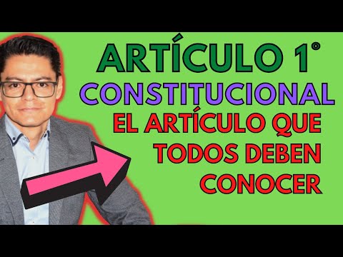 IMPORTANTE: ARTÍCULO 1° CONSTITUCIONAL
