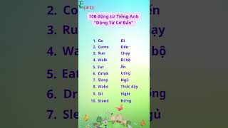 100 Động Từ Tiếng Anh Thông Dụng - Động Từ Cơ Bản [#1] #shorts 