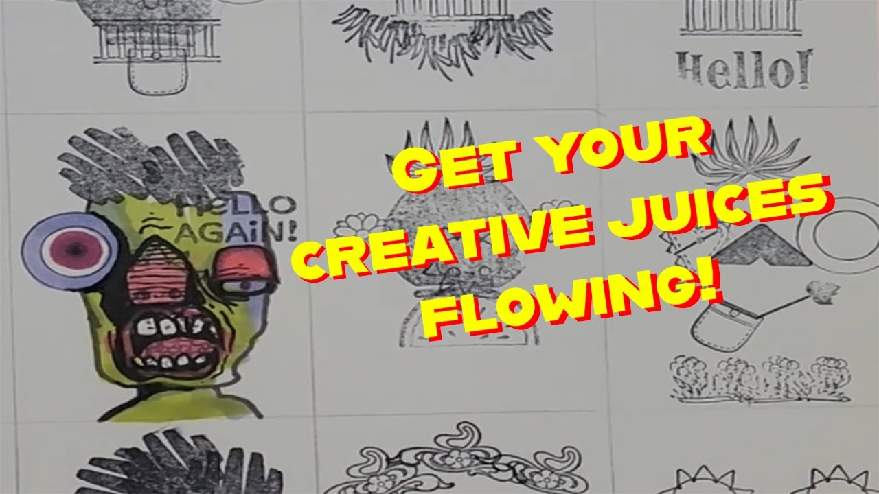 A fun process for getting your creative juices flowing: Using Ink Stamps to make Art Cards