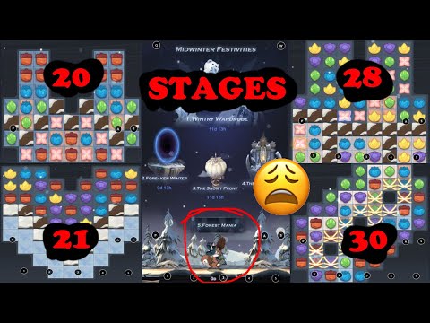 AFK Arena Forest Mania Stages 20, 21, 28 and 30 tips