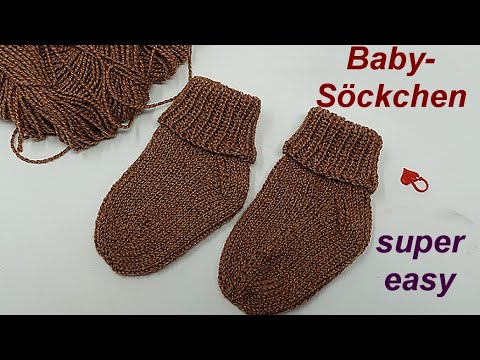 Baby-Söckchen stricken - Gr. 74-80