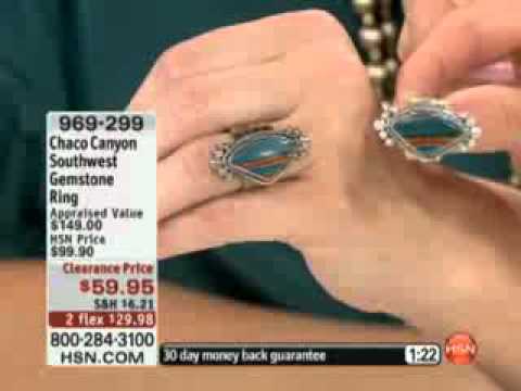 Chaco Canyon Southwest Rainbow Calsilica Sterling Silver Ring  Chaco Canyon Southwest