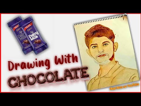 @DigrajSinghRajput214  Drawing with Chocolate 🍫 / Drawing with chocolate / Portrait / Praju Arts 🖌️