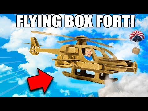 FLYING BOX FORT PLANE CHALLENGE!! 📦✈️ Video
