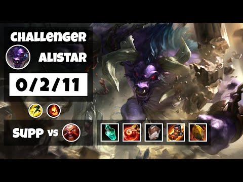 Alistar vs Gragas KOREAN Challenger SUPPORT (0/2/11) - v11.18