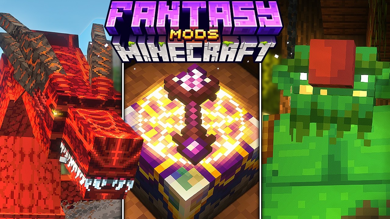 Top 20+ Minecraft Fantasy Mods | Forge/Fabric 1.20.1/1.21.1 - YouTube video featuring the word furthermore