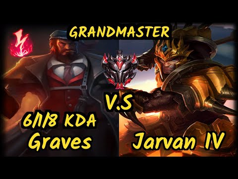 RDP Zuao (GRAVES) vs JARVAN IV - 6/1/8 KDA JUNGLE GAMEPLAY - BR Ranked GRANDMASTER