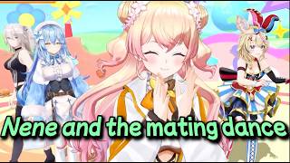 Nene and the mating dance w/Lamy Polka & Botan EN SUBS