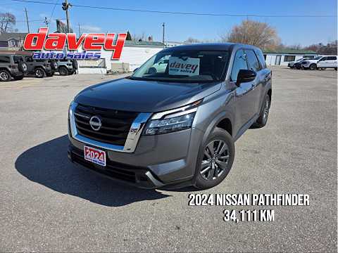 2024 Nissan Pathfinder S 4WD in Gray for sale at Davey Auto Sales Oshawa South in Oshawa, ON