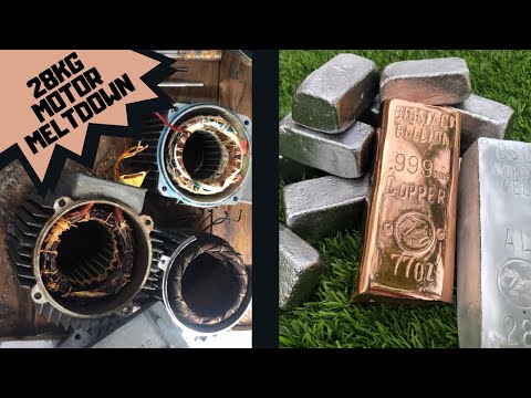 28kg Triple Motor Melt - Copper & Aluminium Ingots - ASMR Melting Bigstack Bullion