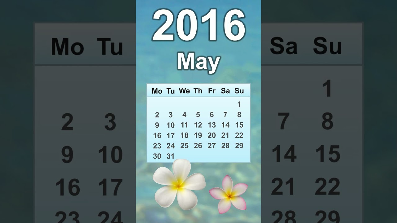 May 2016 Calendar