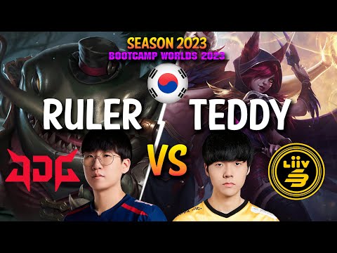 JDG Ruler vs LSB Teddy - Ruler TAHM KENCH vs Teddy XAYAH - Patch 13.21 KR Ranked