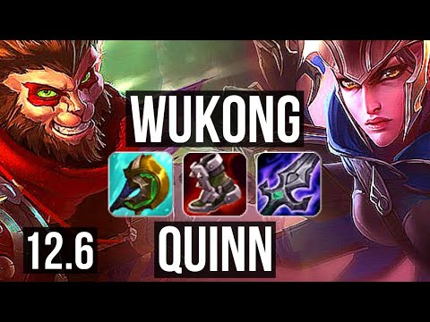 WUKONG vs QUINN (TOP) | 2.6M mastery, 11/3/8, 300+ games, Dominating | EUW Diamond | 12.6