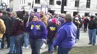 Even School Age Children of Union Members Attend Protest Instead of School