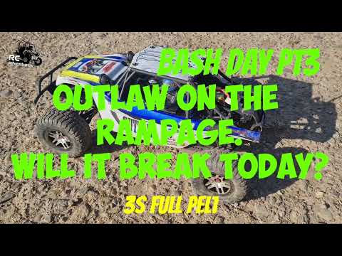 BASH DAY PT3  FTX BRUSHLESS OUTLAW 3S,, DAMAGE?