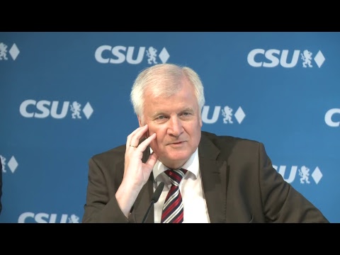 Pressekonferenz nach Parteivorstandssitzung mit Horst Seehofer, Markus Söder und Markus Blume