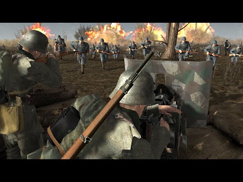 BATTLE OF THE SOMME! (MG Trench Defense vs 5,000 FRENCH) -