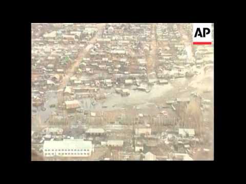 Russia - Floods cause havoc in Lensk
