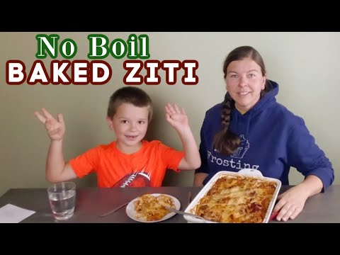 No Boil Baked Ziti - A dump and bake dinner recipe.