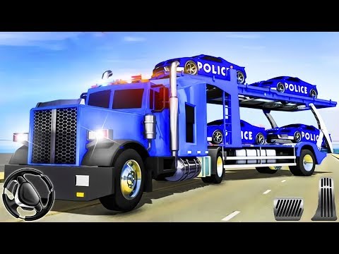 Us Police Cop Car Transporter Truck 2019 - Driving Emergency Vehicles | Android Gameplay