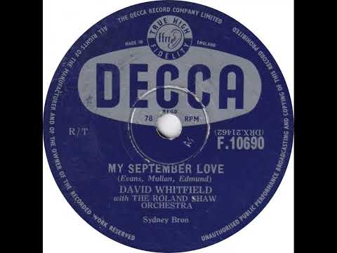 UK New Entry 1956 (35) David Whitfield - My September Love