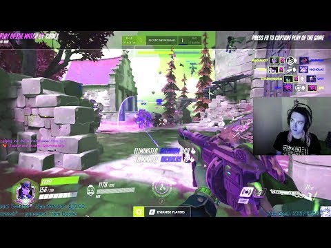 CODEY PLAYS AS ASHE! POTG! [ OVERWATCH SEASON 18 TOP 500 ]