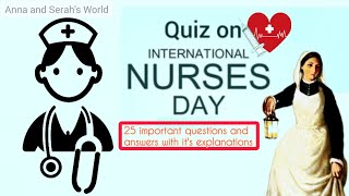 International Nuses Day 2022 | Nurses Day special Quiz |Florence Nightingale | Nurses Day 2022 Theme