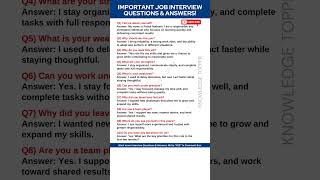 10 Most Important Interview Questions and Answers