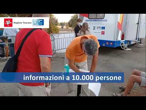 Il camper vaccinale della Asl Toscana Sud Est