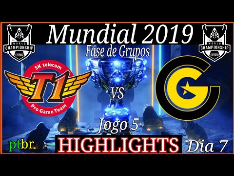 Mundial 2019 SKT vs CG highlights do jogo 5 | Mundial 2019 Fase de Grupos jogo 5  dia 7.