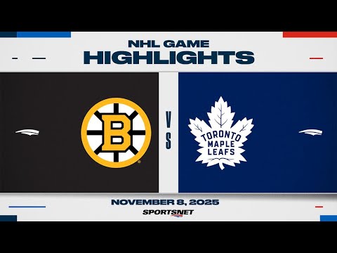 NHL Highlights | Bruins vs. Maple Leafs - November 8, 2025