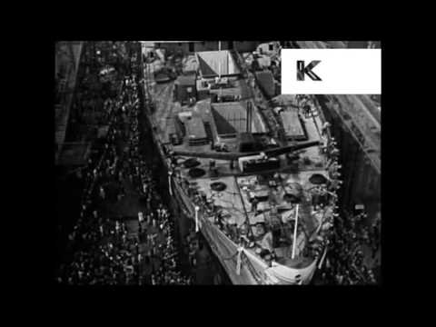 1930s Hamburg Docks, Shipyard, Liner Launch
