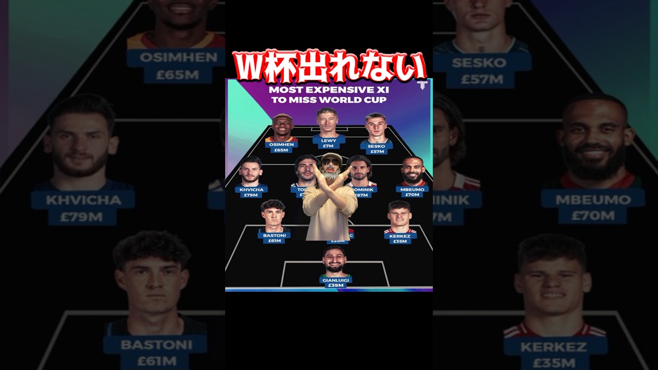 W杯出れないベスト11