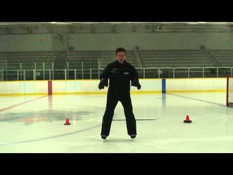 How to teach hockey forward cross-overs.