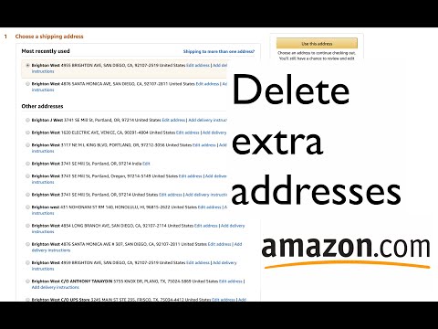 Part of a video titled How to delete shipping addresses from Amazon - YouTube