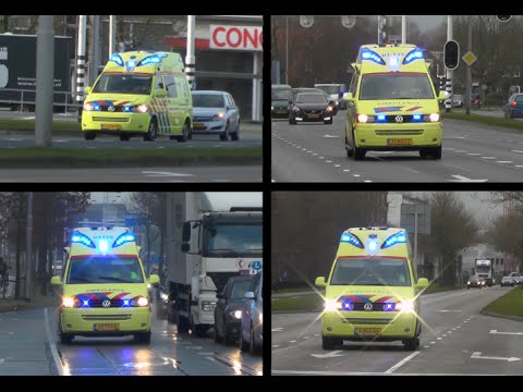[Dagcompilatie 16.01.'15] A1, Ambulances Kijlstra en Ambulancezorg Fryslân naar het MCL