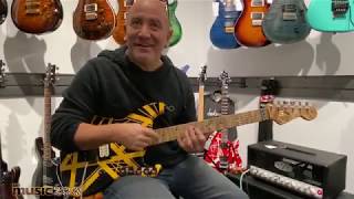 Video thumbnail for The EVH Bumblebee Replica Guitar Up Close and Personal at The Music Zoo! by The Music Zoo
