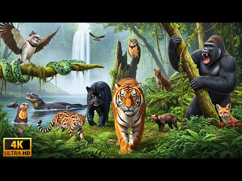 Animals of Amazon 4K: Colorful Birds & Hidden Wildlife in Relaxing Nature Scenes