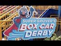 Super Grover S Box Car Derby Roller Coaster Front Row POV Ride Sesame Street At SeaWorld Orlando